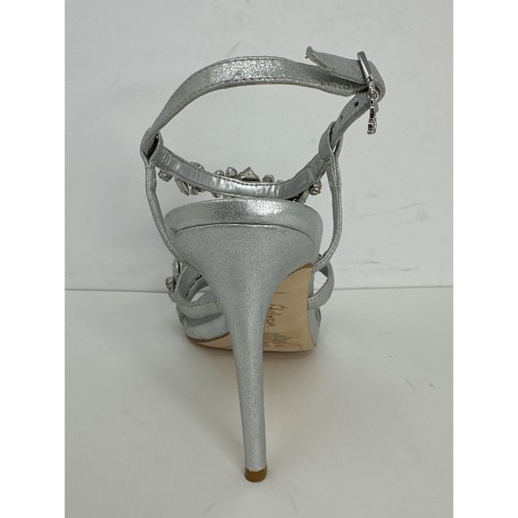 Sam Edelman Selena Embellished Heels Size 8.5M Womens NEW silver 4" dress heel - Picture 8 of 12